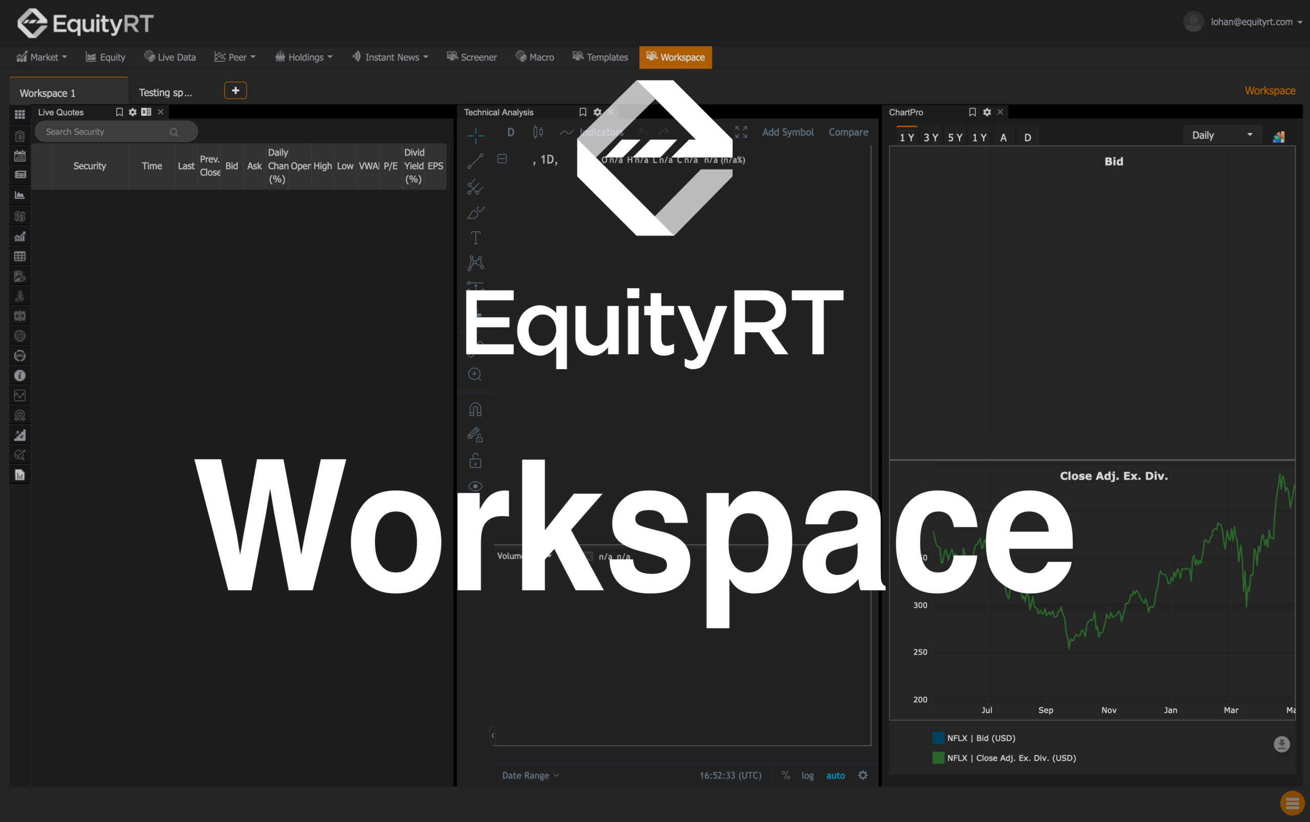 EquityRT workspace